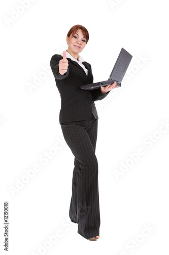 businesswoman with laptop