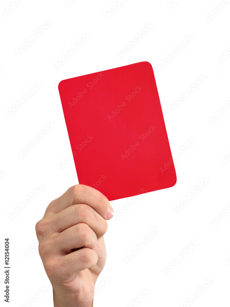 Red Card Stock Photo