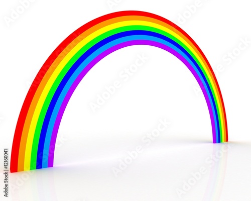 Rainbow on white background