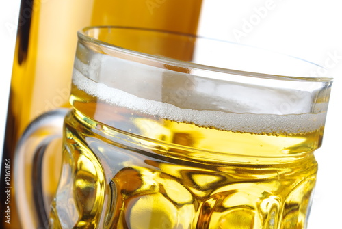 Big Gold Beer on white background