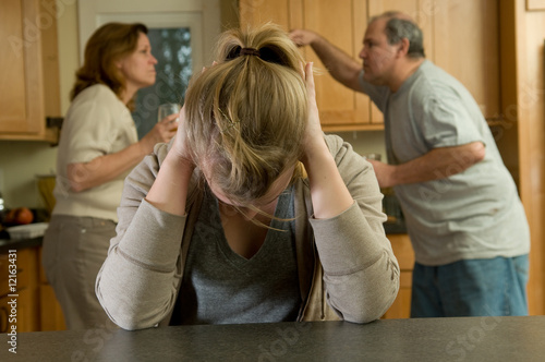 Teen daughter agonizes while parents fight