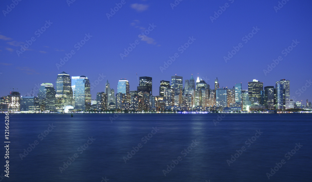 New York skyline at twilight