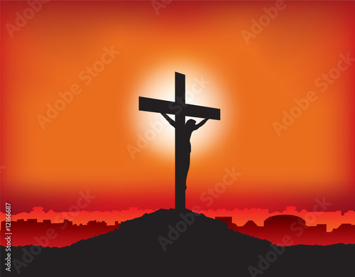 Jesus crucified on the cross © barneyboogles