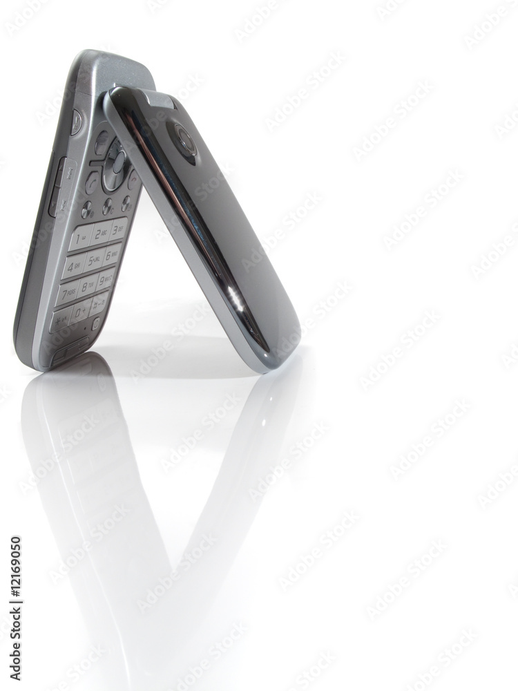 Clamshell celphone on white Clamshell celphone on white