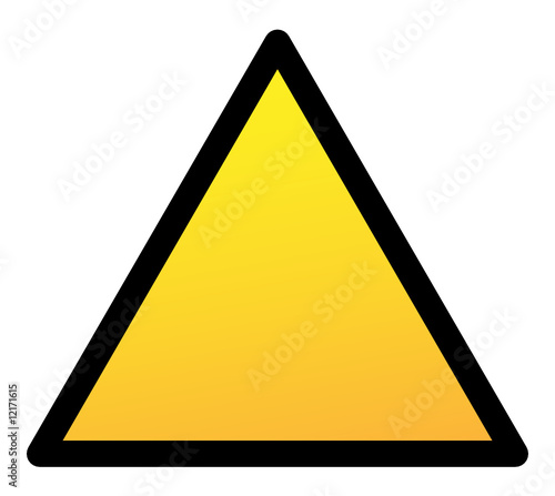 warnschild gelb - glossy
