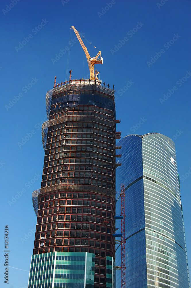 Building of skyskraper