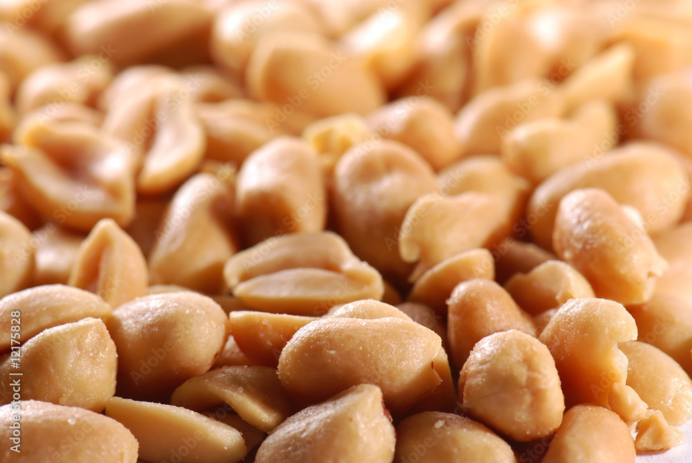 Salted peanuts in close-up Salted peanuts in close-up
