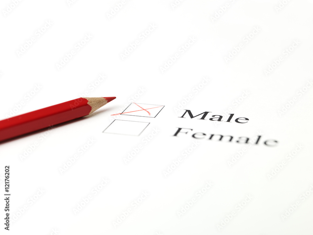 Checkboxes regarding gender Checkboxes regarding gender