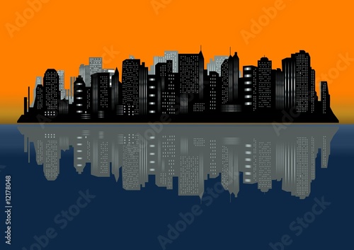 New York city at dawn #12178048