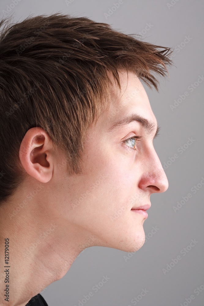 Fototapeta premium Profile. Beautiful man.