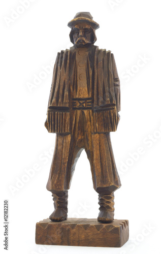 Sea captain made out of wood. photo