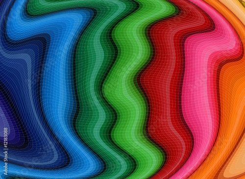 Abstract Color Waves Background