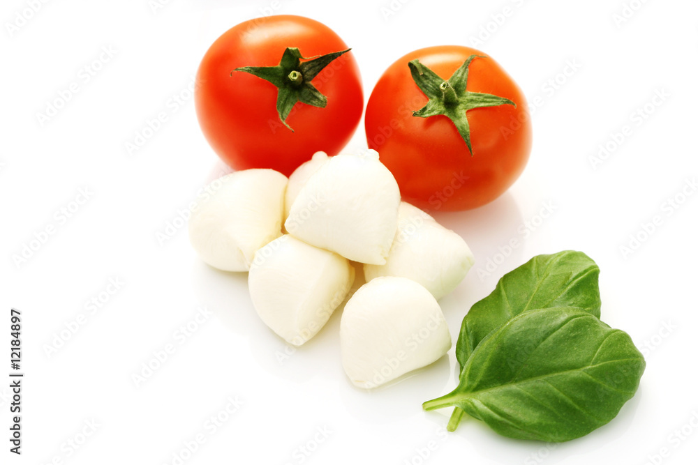 mozzarella and cherry tomatoes mozzarella and cherry tomatoes