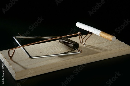 cigarette adicction as a  mouse trap photo