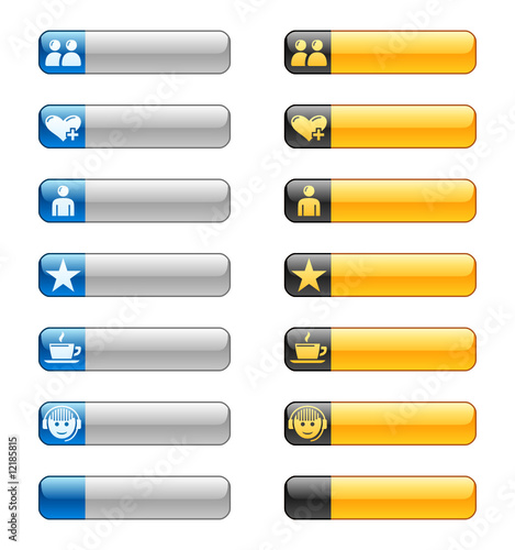 Banner buttons with web icons 4