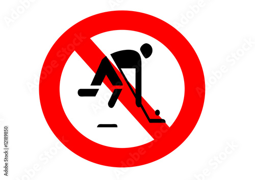 no hockey allowed sign