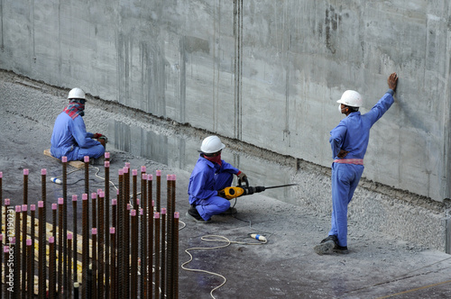 Photography Workers at construction site