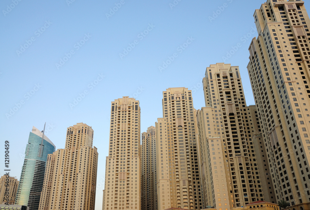 Highrise buildings in Dubai, United Arab Emirates