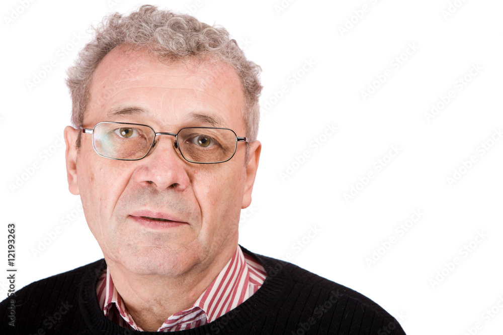 Obraz premium Pensive senior man