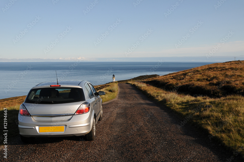 mit dem auto mietwagen zum leuchtturm