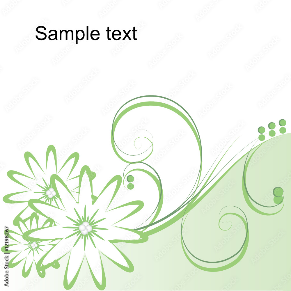 abstract floral background with sample text abstract floral background with sample text