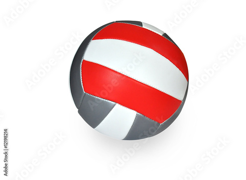 Volleyball isolated on white with clipping path.
