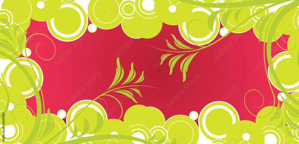 banniere cercles vert et fons rose fluo banniere cercles vert et fons rose fluo