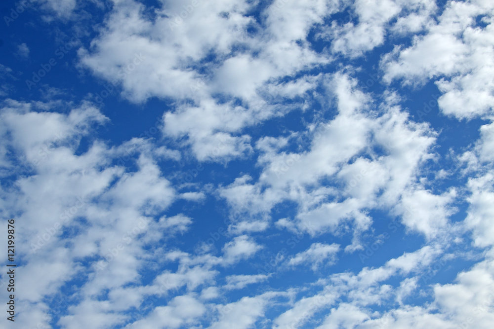 Fototapeta premium nuages de beau temps sur ciel bleu