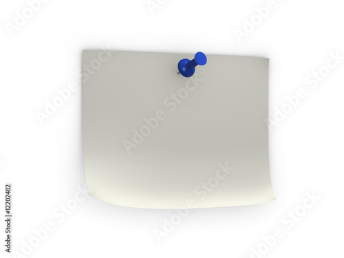 note with blue pushpin
