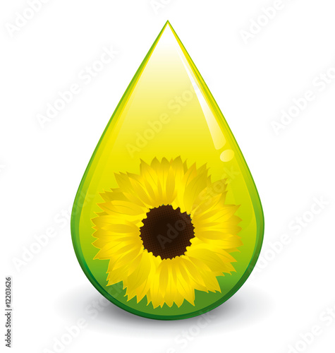 Biodiesel sunflower droplet