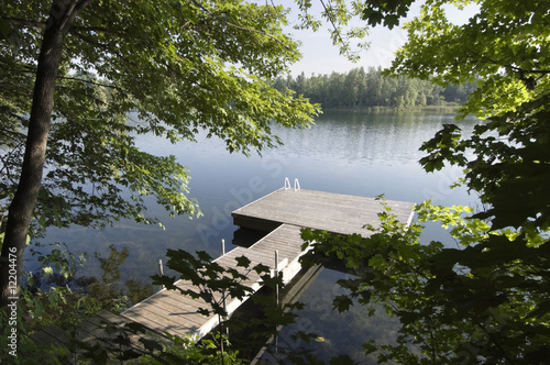 Dock on a lake photo