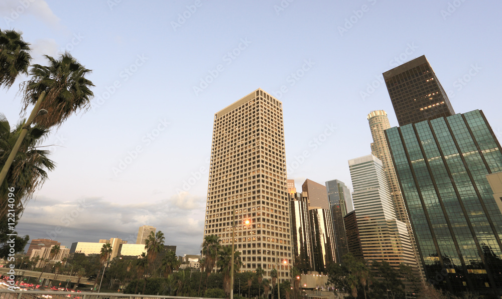 Fototapeta premium Los Angeles wide angle view