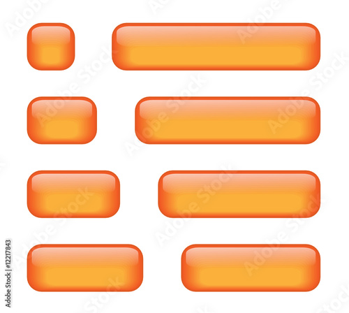 Rectangular Buttons (various lengths) (orange)