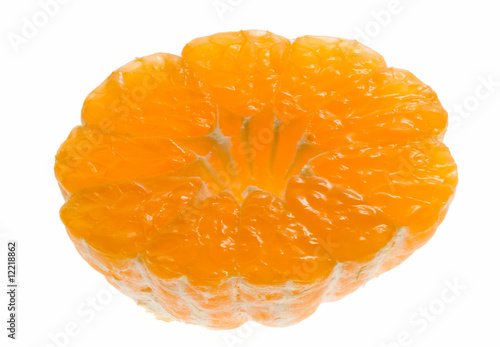 Half of ripe orange photo