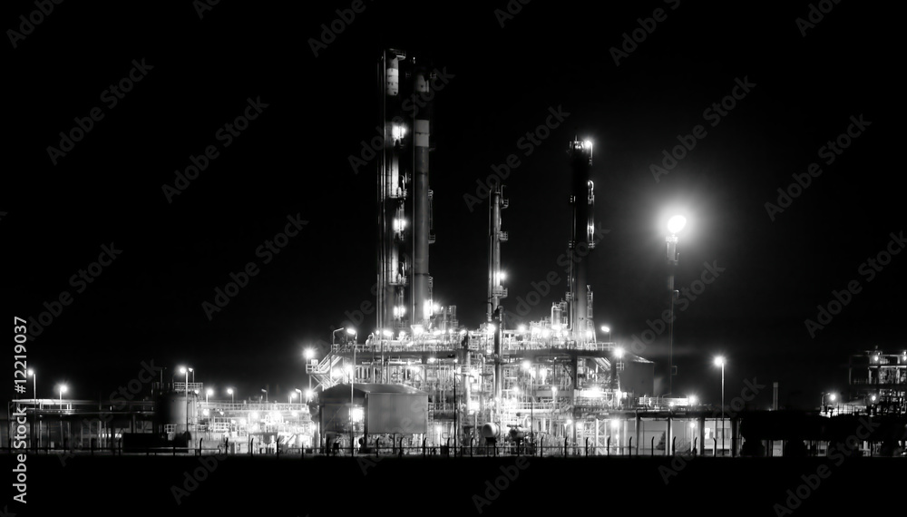 Part of refinery night Part of refinery night