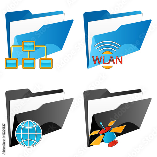Netzwerk, Verbindung, WLAN - icons
