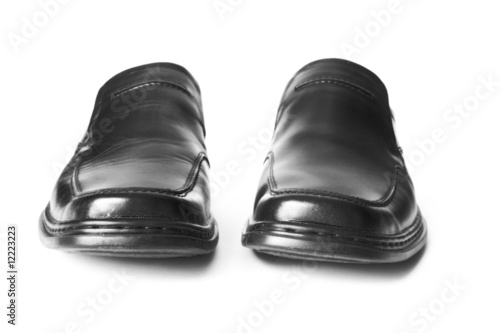 black man's shoes isolated