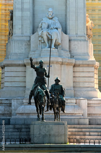 Miguel de Cervantes monument, Plaza de Espana, Madrid