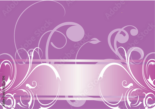 bandeau floral mauve et blanc