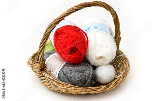 Fotografi Basket with wool