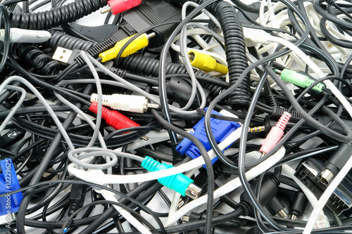 CABLES ARE ENTANGLED IN A COMPLETE MESS
