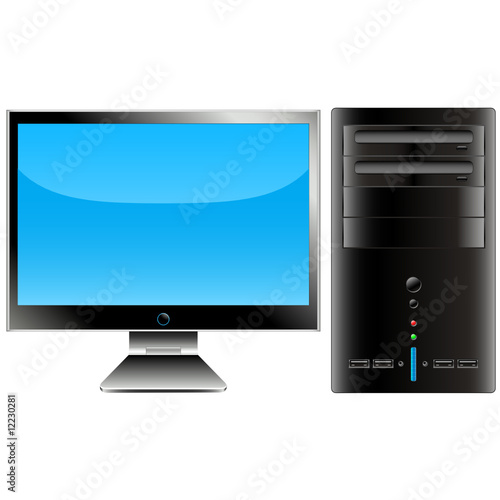 computer und Monitor