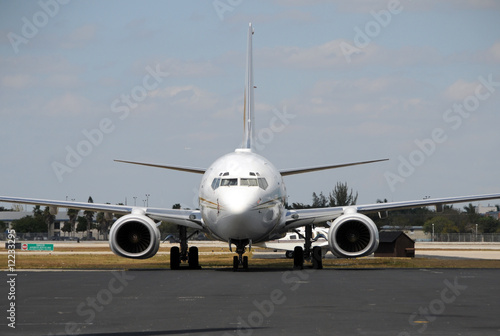 Airplane nose view