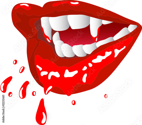 vector - vamp lips isolated on background