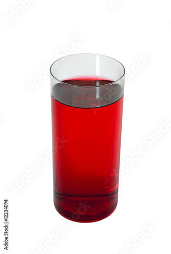 glass with red drink