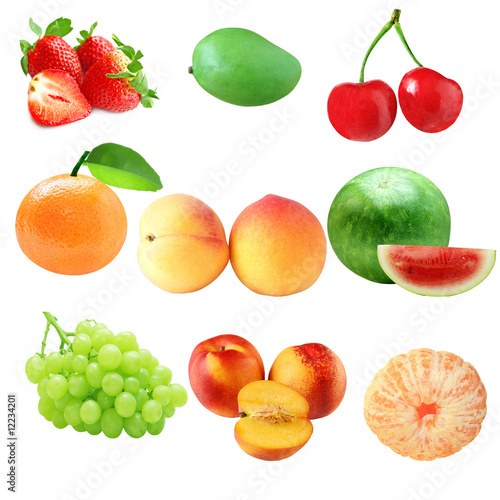Fototapeta Naklejka Na Ścianę i Meble -  Fruits Set