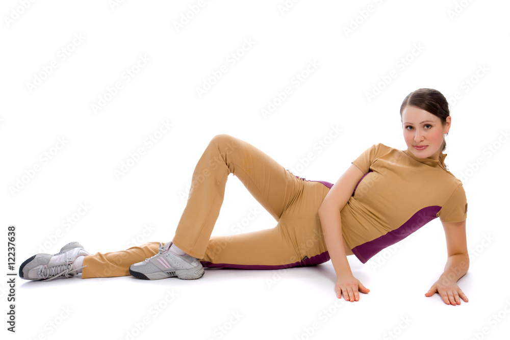 Obraz premium Young female doing fitness