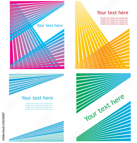Set of striped vector backgrounds.