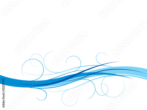 Blue swirl banner background