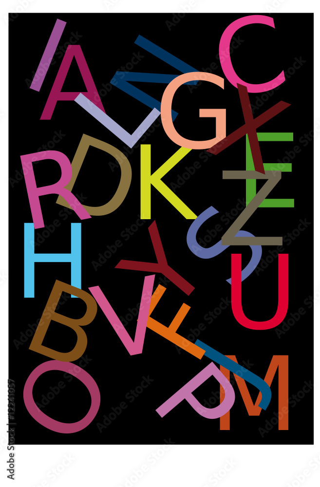 Alphabet (fond noir) Alphabet (fond noir)